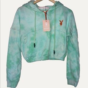 Playboy x Misguided Cropped Hoodie